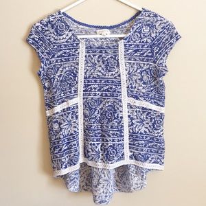 Anthropology Meadow Rue Crochet Top